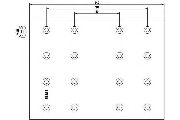 Тормозные колодки, барабанный тормоз DON DF381