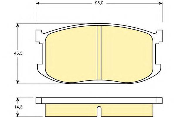 Комплект тормозных колодок, дисковый тормоз GIRLING 20760