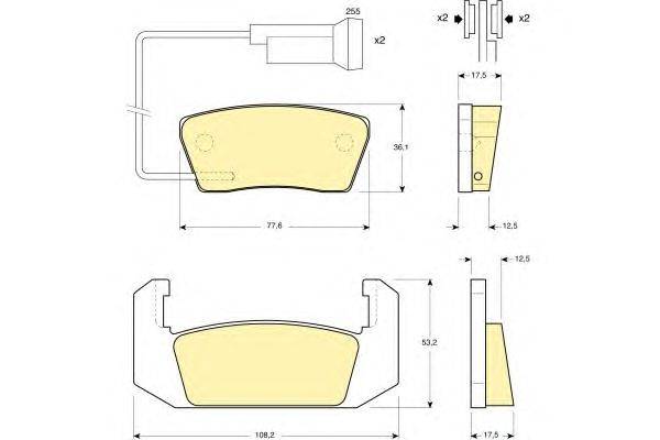 Комплект тормозных колодок, дисковый тормоз GIRLING 20131