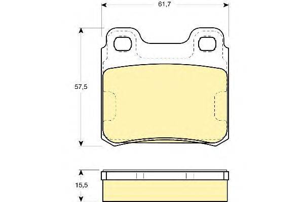 Комплект тормозных колодок, дисковый тормоз GIRLING 6109522