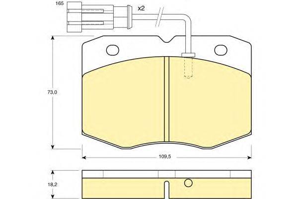 Комплект тормозных колодок, дисковый тормоз IVECO 1906428