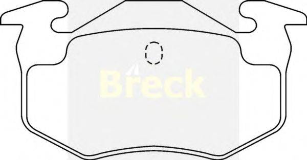 Комплект тормозных колодок, дисковый тормоз BRECK 20974 00