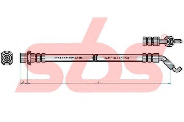 Тормозной шланг sbs 13308545182