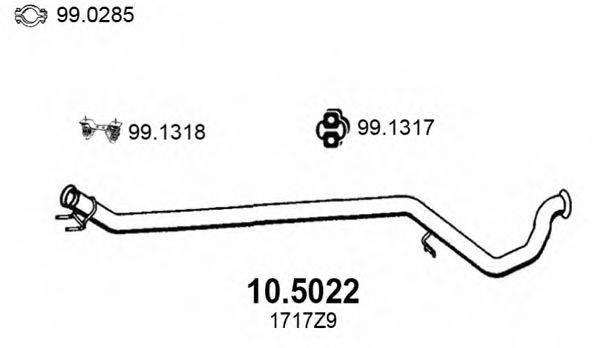 Труба выхлопного газа ASSO 10.5022