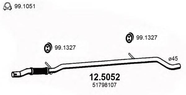 Труба выхлопного газа ASSO 125052