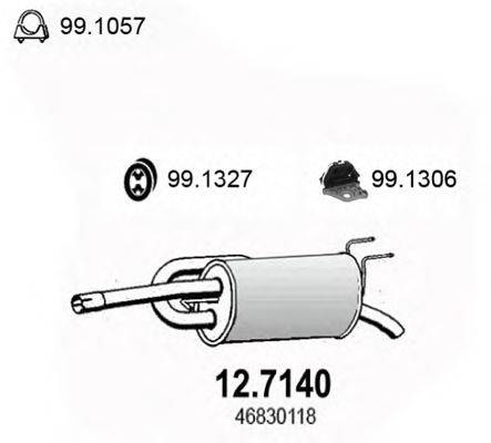 Глушитель выхлопных газов конечный ASSO 127140