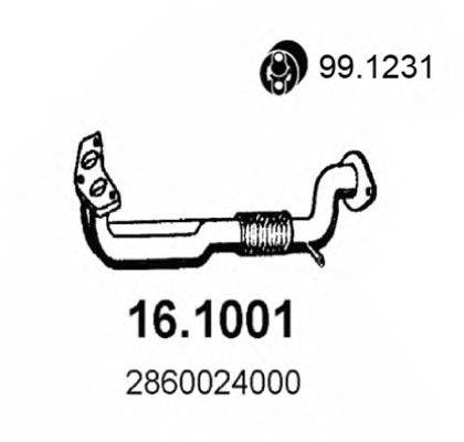 Труба выхлопного газа ASSO 161001