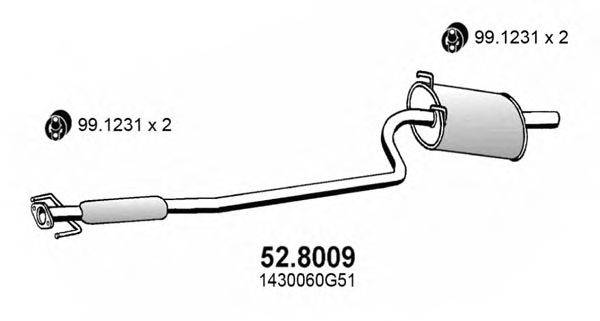 Средний / конечный глушитель ОГ ASSO 528009