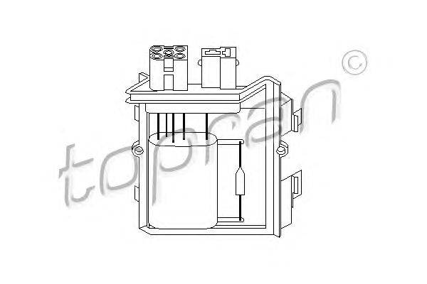 Сопротивление, вентилятор салона TOPRAN 103 578