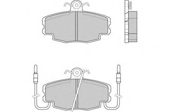 Комплект тормозных колодок, дисковый тормоз E.T.F. 12-0201