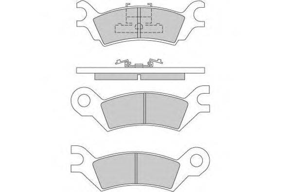 Комплект тормозных колодок, дисковый тормоз E.T.F. 120251