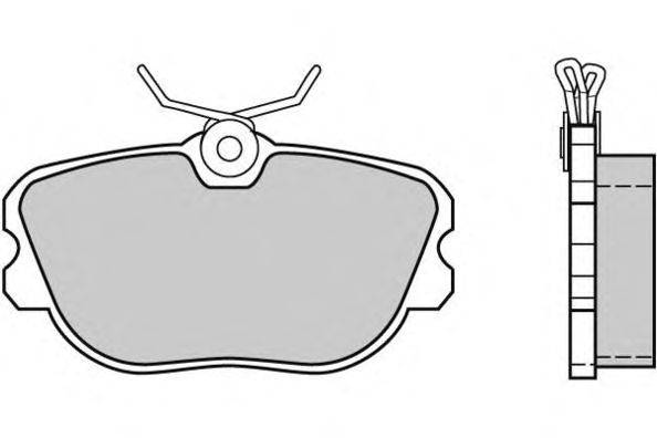 Комплект тормозных колодок, дисковый тормоз E.T.F. 21128