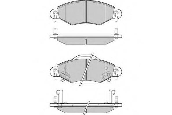 Комплект тормозных колодок, дисковый тормоз E.T.F. 12-1082