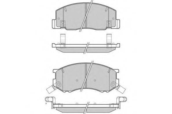 Комплект тормозных колодок, дисковый тормоз E.T.F. 121144