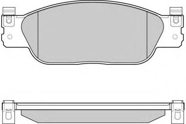 Комплект тормозных колодок, дисковый тормоз E.T.F. 121224