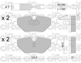 Комплект тормозных колодок, дисковый тормоз CIFAM 822-210-0K