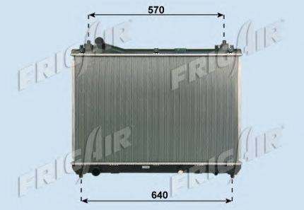 Радиатор, охлаждение двигателя FRIGAIR 0114.3044