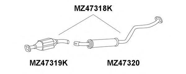 Предглушитель выхлопных газов VENEPORTE MZ47320