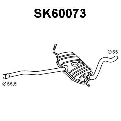 Предглушитель выхлопных газов VENEPORTE SK60073