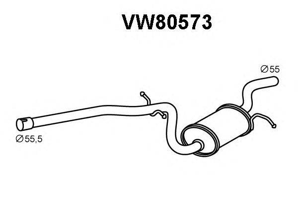 Средний глушитель выхлопных газов VENEPORTE VW80573