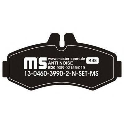 Комплект тормозных колодок, дисковый тормоз MASTER-SPORT 13-0460-3990-2N-SET-MS