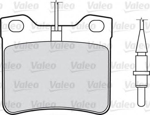 Комплект тормозных колодок, дисковый тормоз VALEO 598063