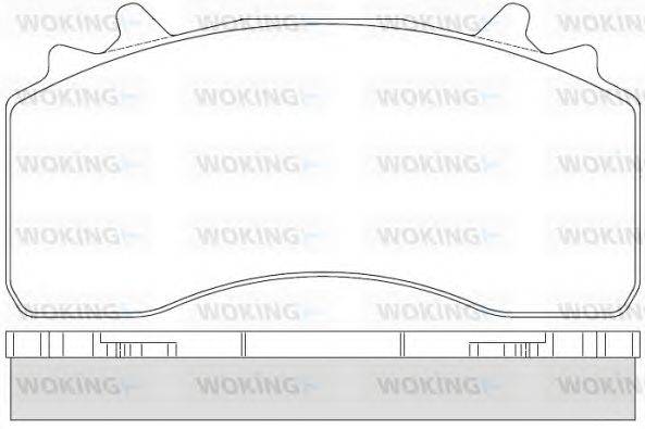 Комплект тормозных колодок, дисковый тормоз WOKING 29279