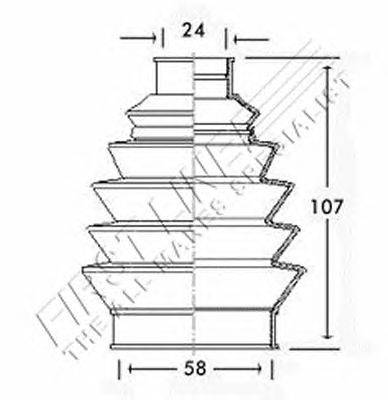 Пыльник, приводной вал FIRST LINE FCB2329