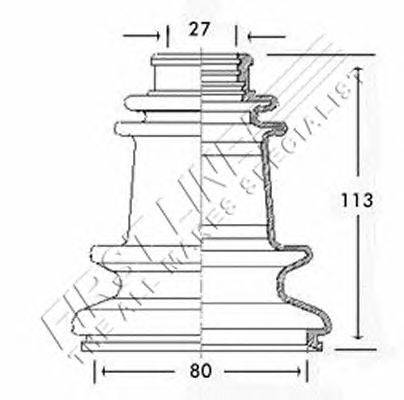 Пыльник, приводной вал FIRST LINE FCB2503