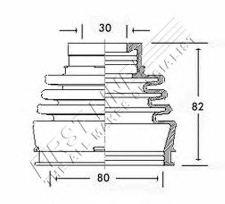 Пыльник, приводной вал FIRST LINE FCB2577