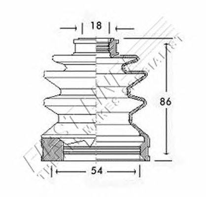 Пыльник, приводной вал FIRST LINE FCB2608
