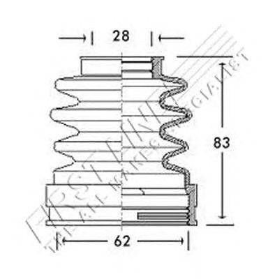 Пыльник, приводной вал FIRST LINE FCB2771