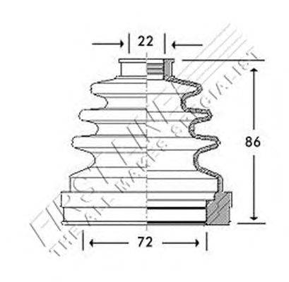 Пыльник, приводной вал FIRST LINE FCB2782