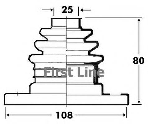 Пыльник, приводной вал FIRST LINE FCB2810