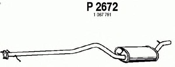 Средний глушитель выхлопных газов FENNO P2672