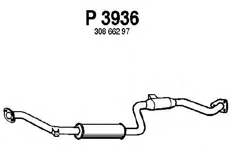 Средний глушитель выхлопных газов FENNO P3936