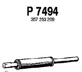 Средний глушитель выхлопных газов FENNO P7494