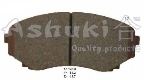 Комплект тормозных колодок, дисковый тормоз ASHUKI M050-03