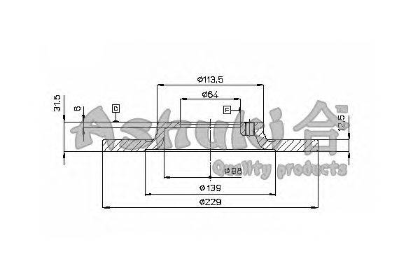 Тормозной диск ASHUKI 0990-2102