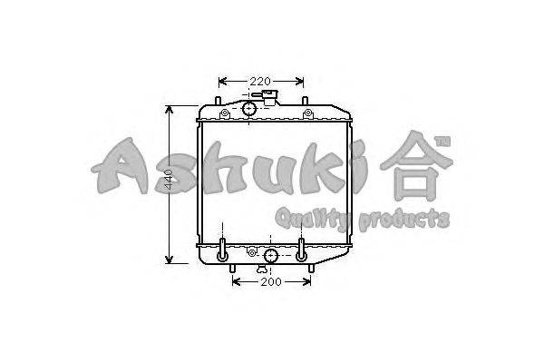 Радиатор, охлаждение двигателя ASHUKI D550-05