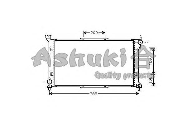 Радиатор, охлаждение двигателя ASHUKI S55011