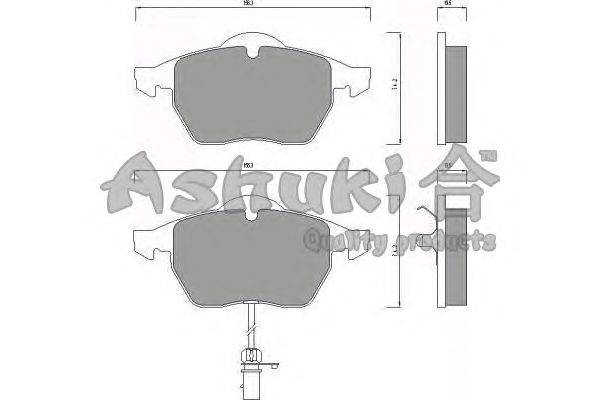 Комплект тормозных колодок, дисковый тормоз ASHUKI QV045-20