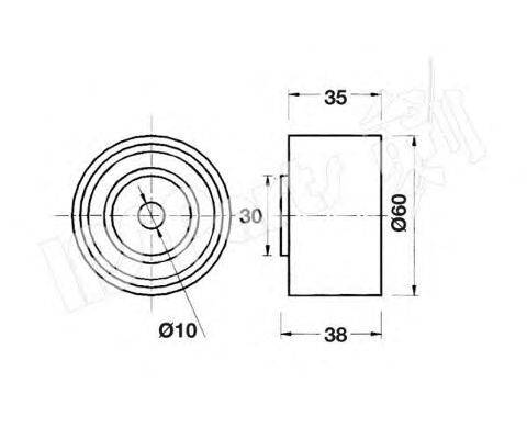 Устройство для натяжения ремня, ремень ГРМ IPS Parts ITB-6904