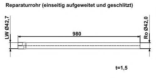 Труба выхлопного газа, универсальная ERNST 461030