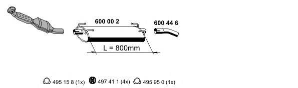 Система выпуска ОГ ERNST 340038