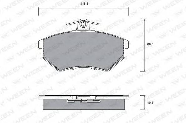 Комплект тормозных колодок, дисковый тормоз CHERY A113501080