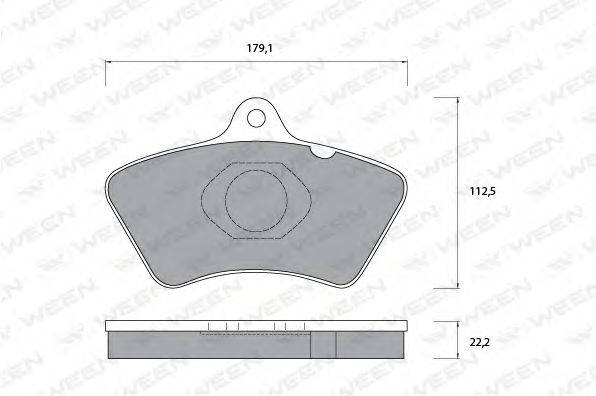 Комплект тормозных колодок, дисковый тормоз WEEN 151-1068