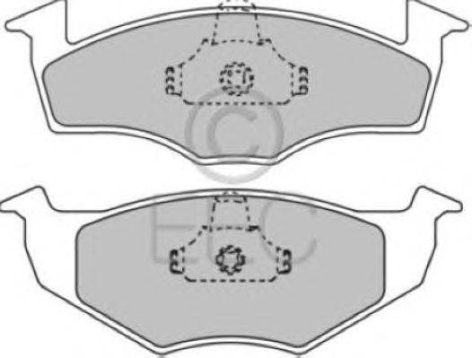 Комплект тормозных колодок, дисковый тормоз EEC BRP0933