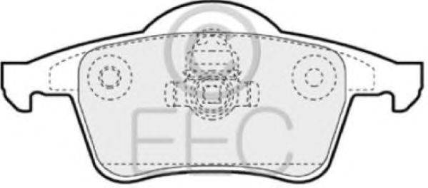 Комплект тормозных колодок, дисковый тормоз EEC BRP1071