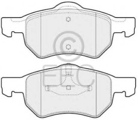 Комплект тормозных колодок, дисковый тормоз EEC BRP1229
